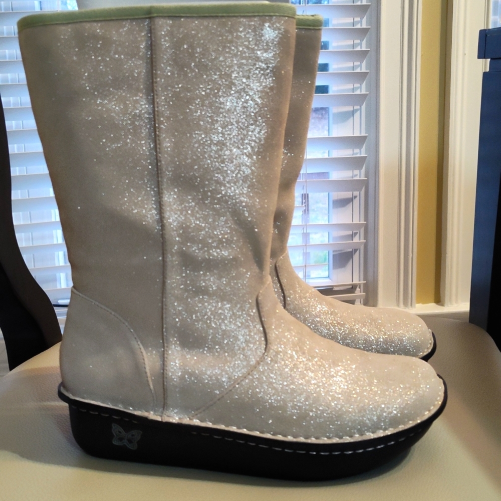 Algeria Glitter Pewter MOON Boots Size 10